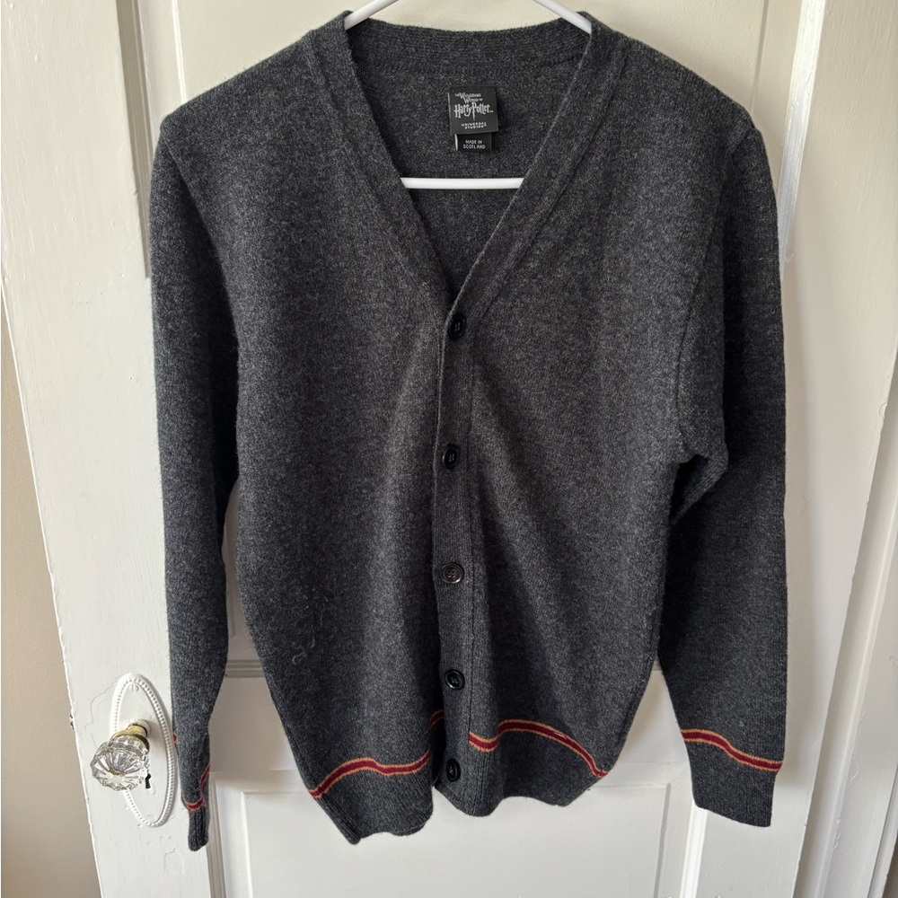 Harry Potter Gryffindor Gray Cardigan Sweater